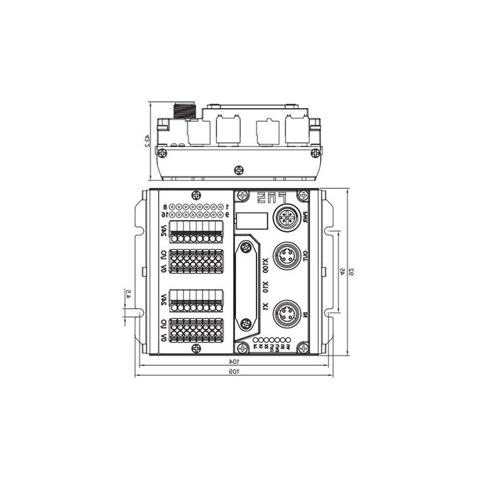 CC-Link protocol, IP20, 16DI/DO adaptive configuration, NPN, terminal, Remote module, 009D11